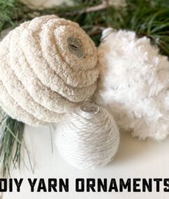 DIY Christmas Yarn Ornaments