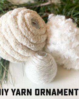 DIY Christmas yarn ornaments