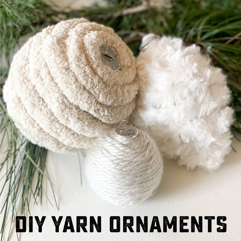 DIY Christmas yarn ornaments