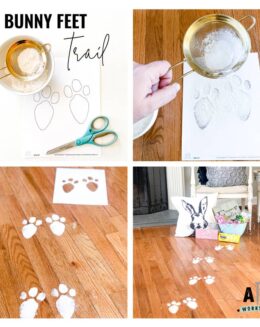DIY bunny footstep trail