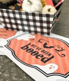 Free Halloween Boo Sign for Booing Friends + Neighbors