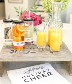 Brunch DIY: Bagel and Cream Cheese Board + Age & Infused Mimosas