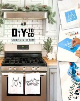 diy holiday tea towel