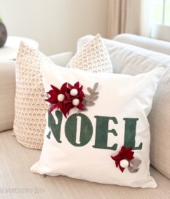 New AR Workshop DIY Christmas in July Project: Embellished Felt Pillows