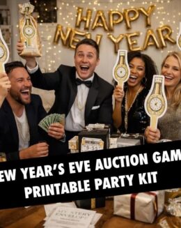 New Year's Eve Auction Game printable