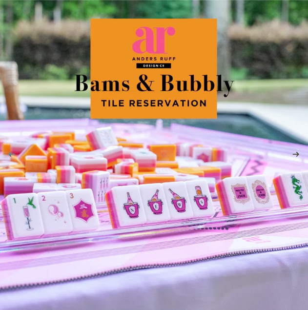 Champagne inspired Mahjong tile collection for luxury entertaining