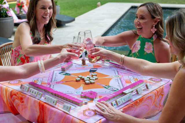 Champagne inspired Mahjong tile collection for luxury entertaining