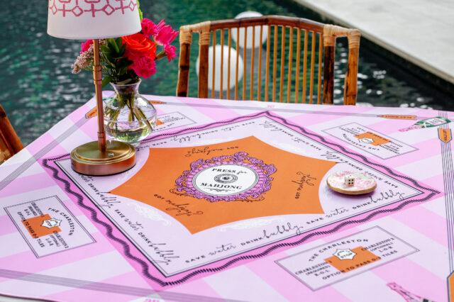 Champagne inspired Mahjong tile collection for luxury entertaining