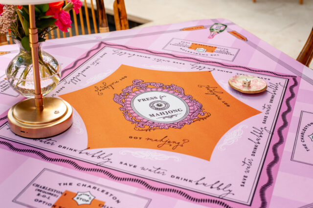 Champagne inspired Mahjong tile collection for luxury entertaining