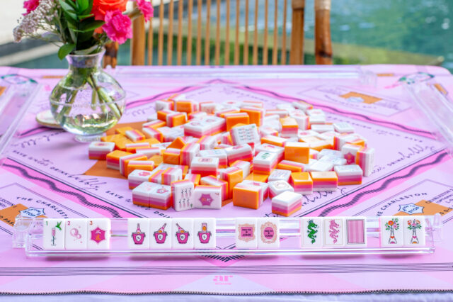 Champagne inspired Mahjong tile collection for luxury entertaining