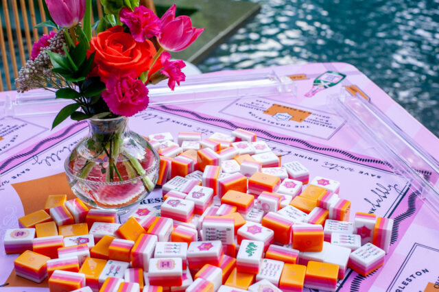 Champagne inspired Mahjong tile collection for luxury entertaining