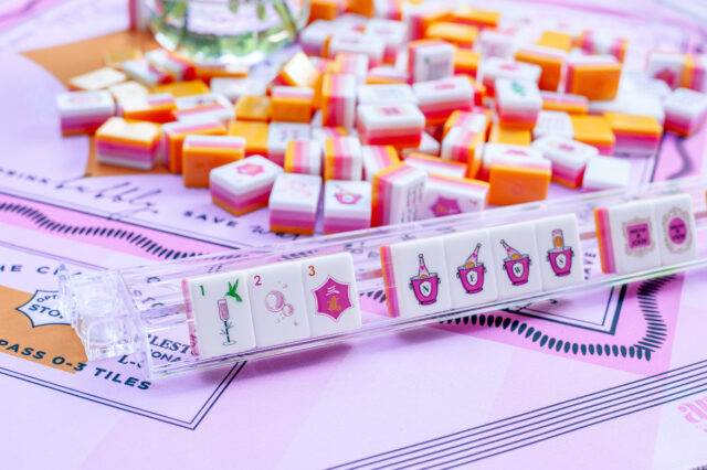 Champagne inspired Mahjong tile collection for luxury entertaining