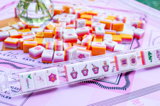 Champagne inspired Mahjong tile collection for luxury entertaining