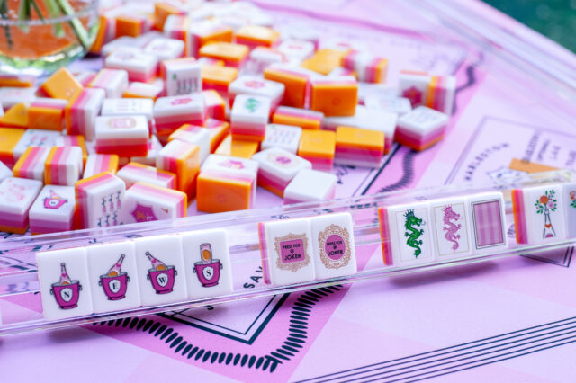 Champagne inspired Mahjong tile collection for luxury entertaining