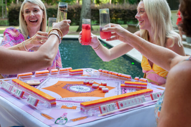 Champagne inspired Mahjong tile collection for luxury entertaining