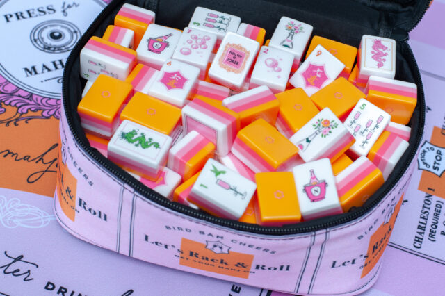 Champagne inspired Mahjong tile collection for luxury entertaining