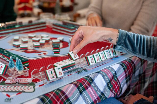 Christmas Mahjong tiles