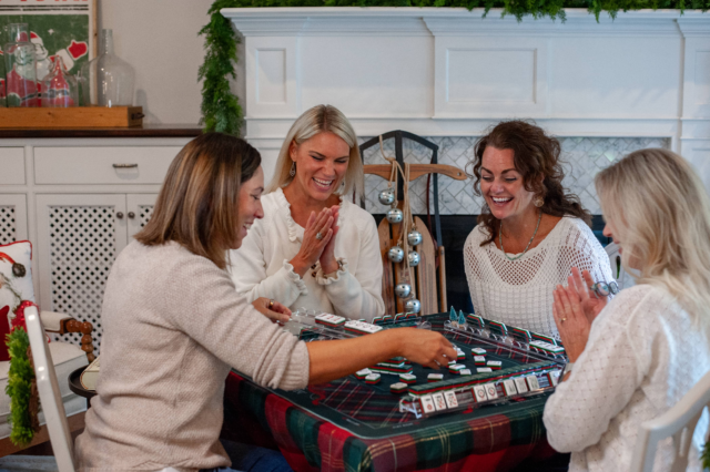 Christmas Mahjong tiles