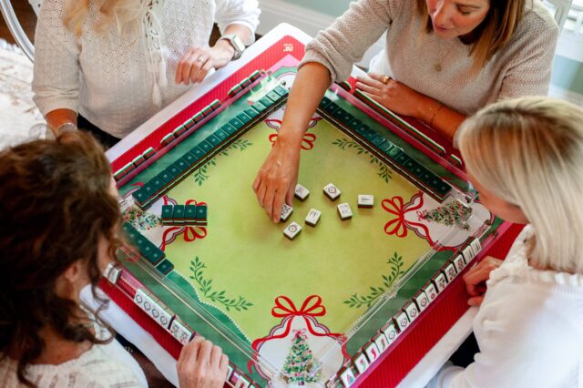 Christmas Mahjong tiles