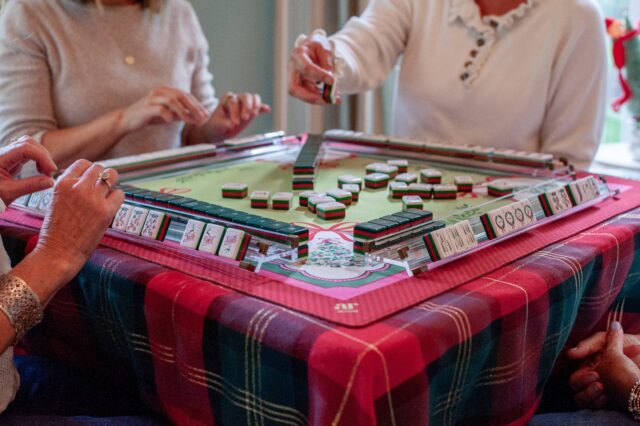 Christmas Mahjong tiles