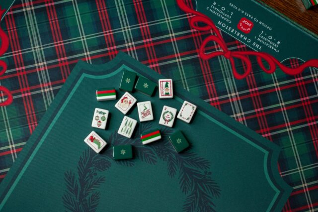 Christmas Mahjong tiles