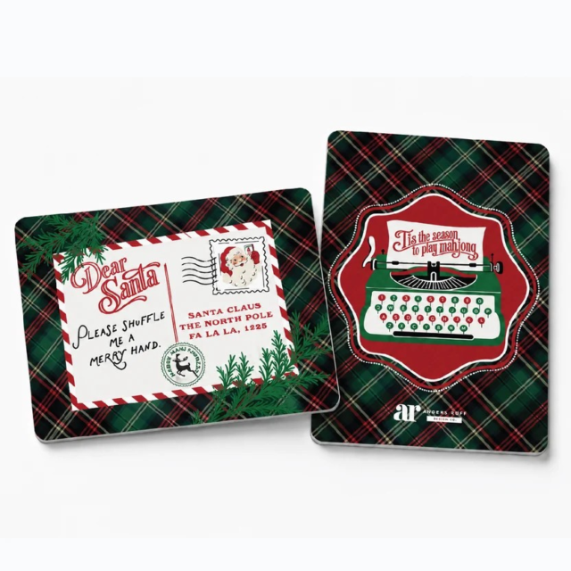 Christmas mahjong tile shufflers